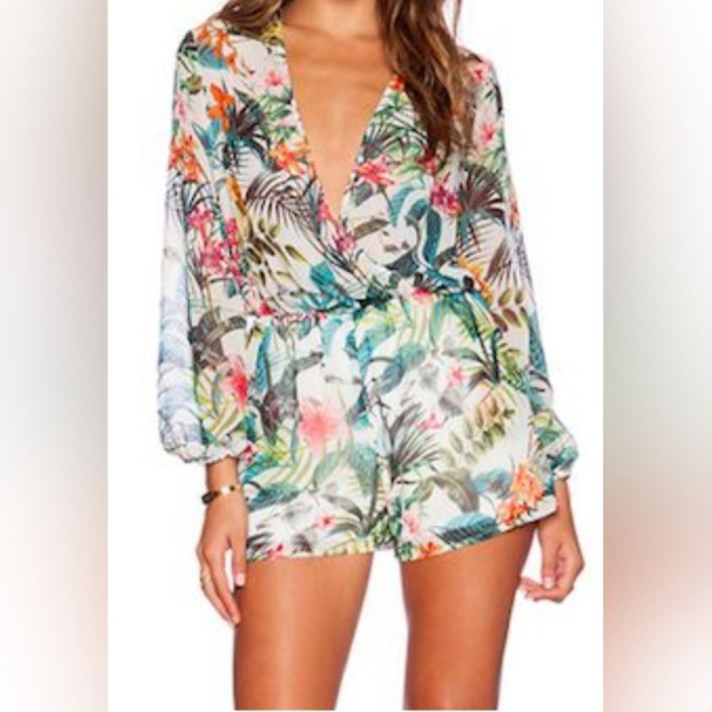 WAYF Floral Print Romper Size XS